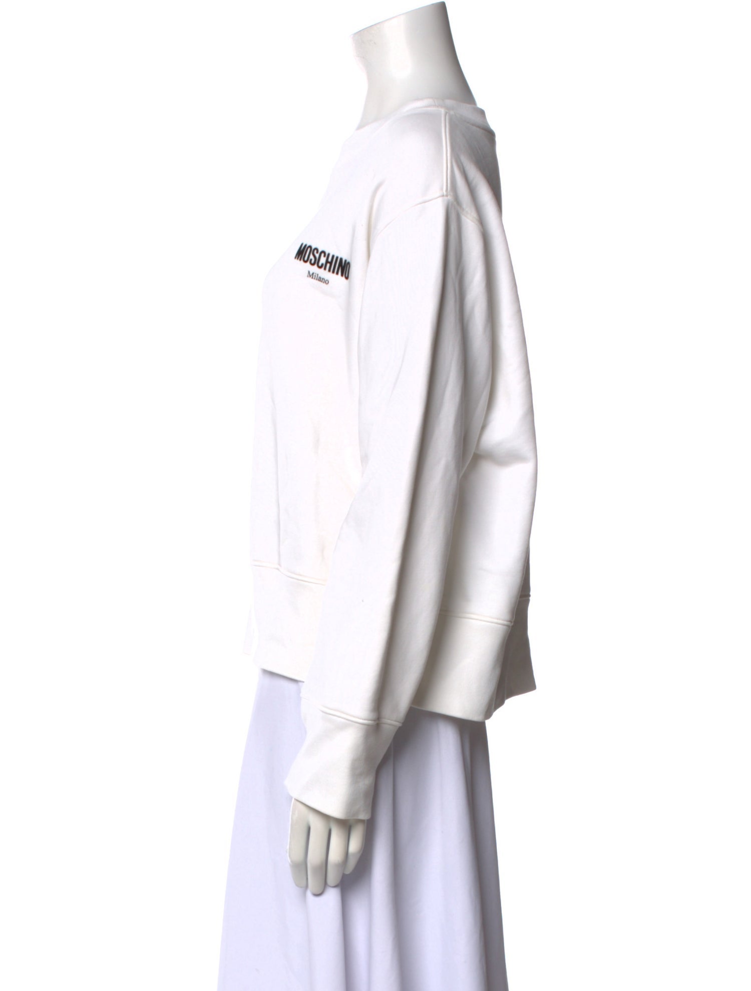 Moschino Couture Bateau Neckline Long Sleeve Sweatshirt