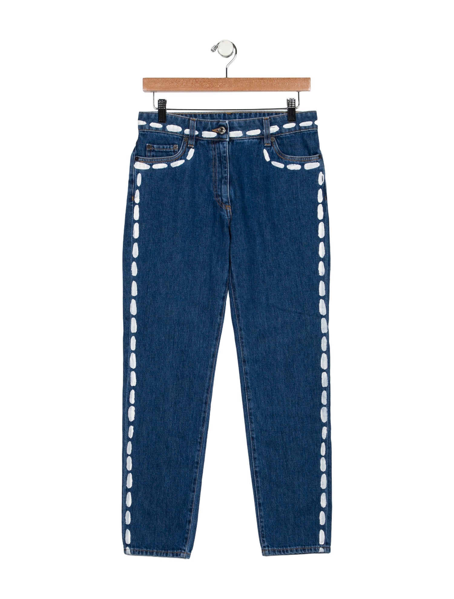 Moschino Couture Mid-Rise Straight Leg Jeans