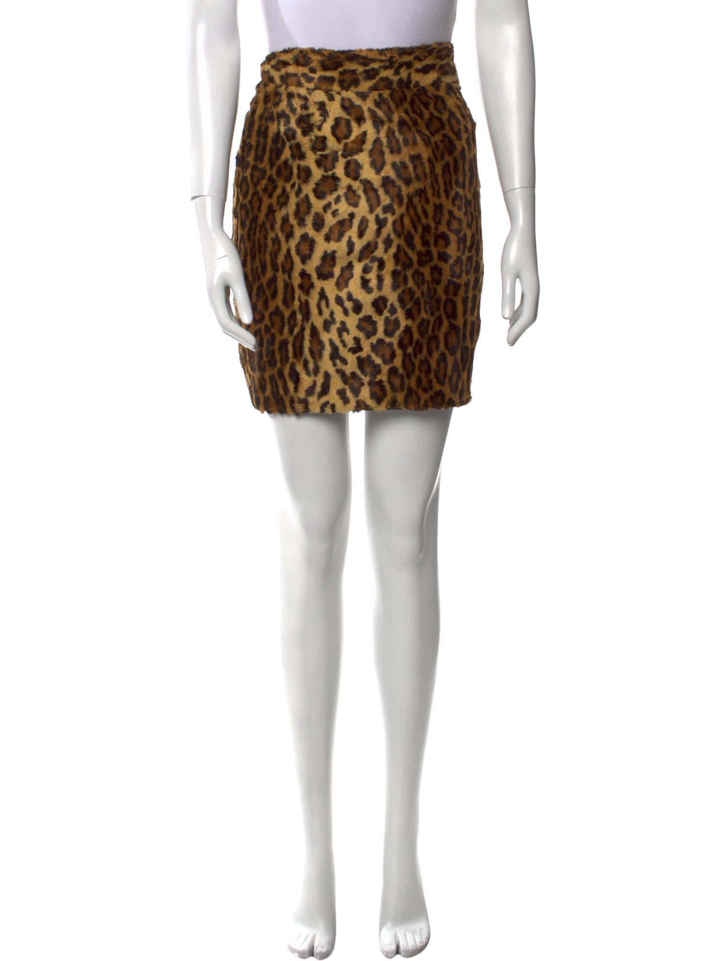 Moschino Couture Animal Print Mini Skirt