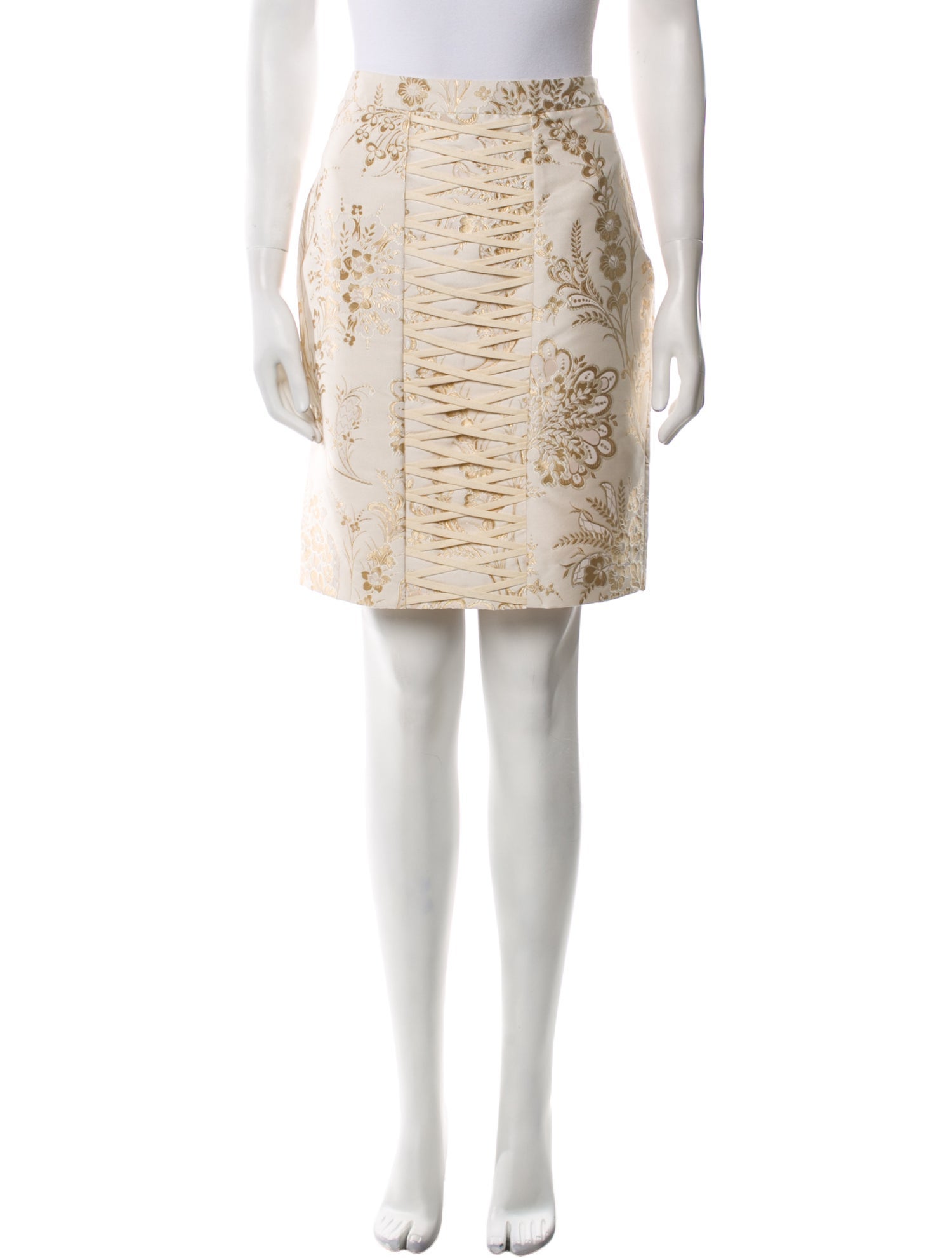 Moschino Couture Striped Knee-Length Skirt w/ Tags