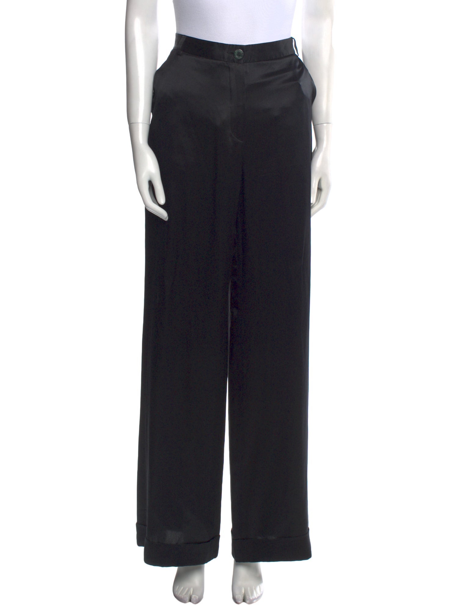 Moschino Couture Silk Wide Leg Pants