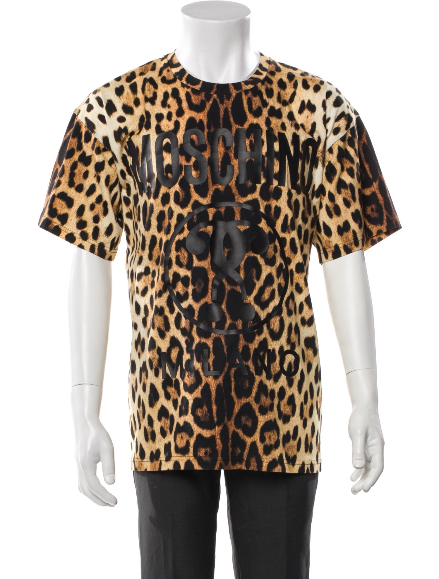 Moschino Couture Animal Print Crew Neck T-Shirt