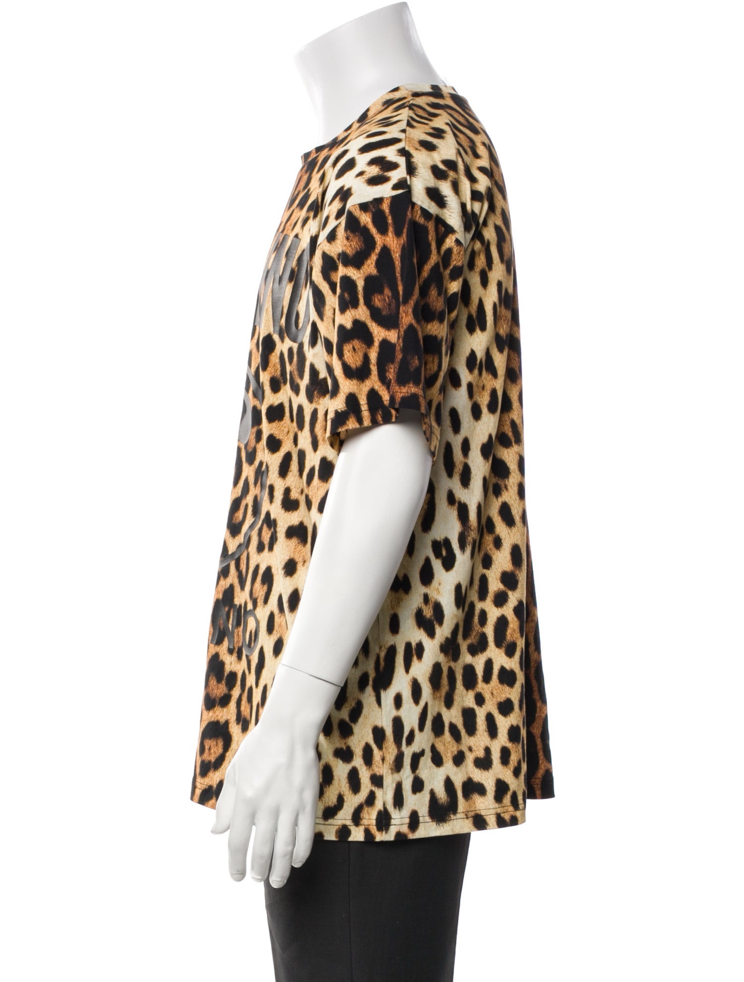 Moschino Couture Animal Print Crew Neck T-Shirt