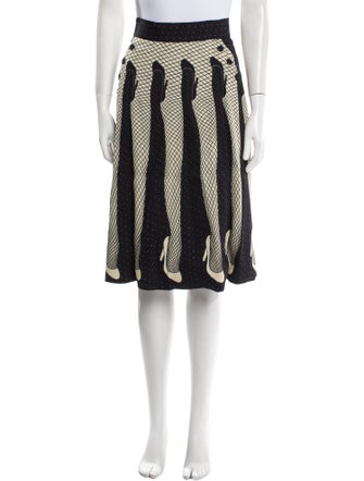 Moschino Couture Polka Dot Print Knee-Length Skirt