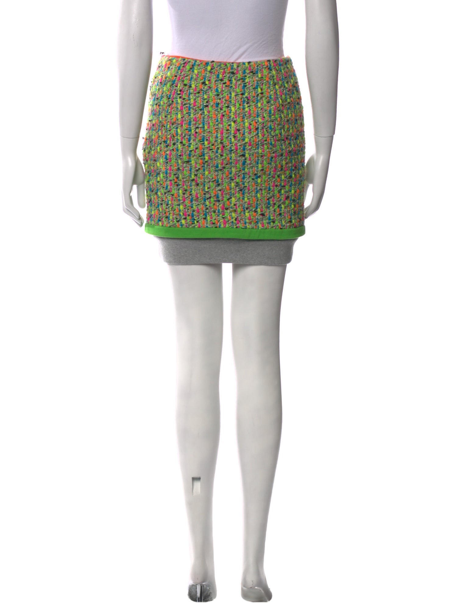 Moschino Couture Tweed Pattern Mini Skirt
