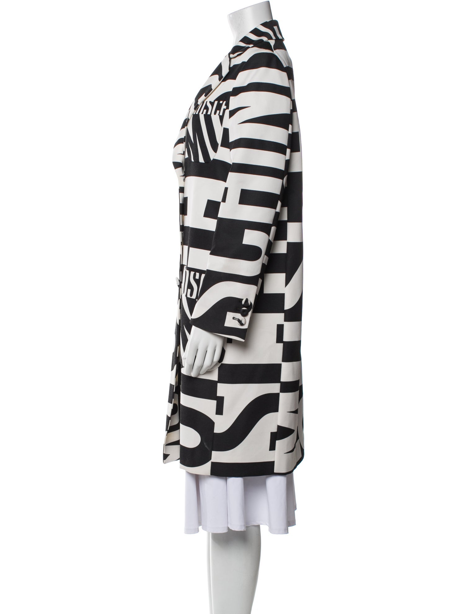 Moschino Couture Wool Printed Coat