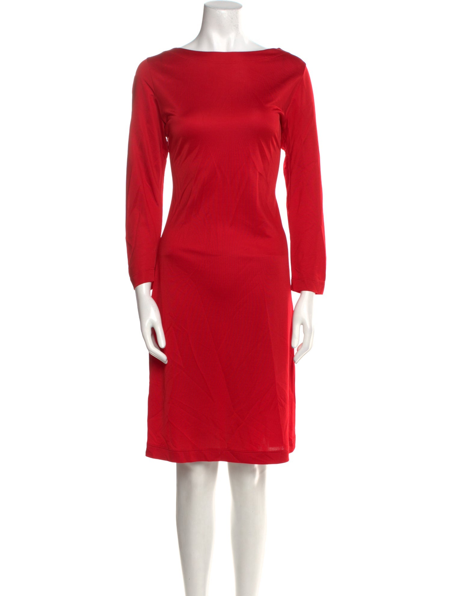 Moschino Couture Bateau Neckline Knee-Length Dress