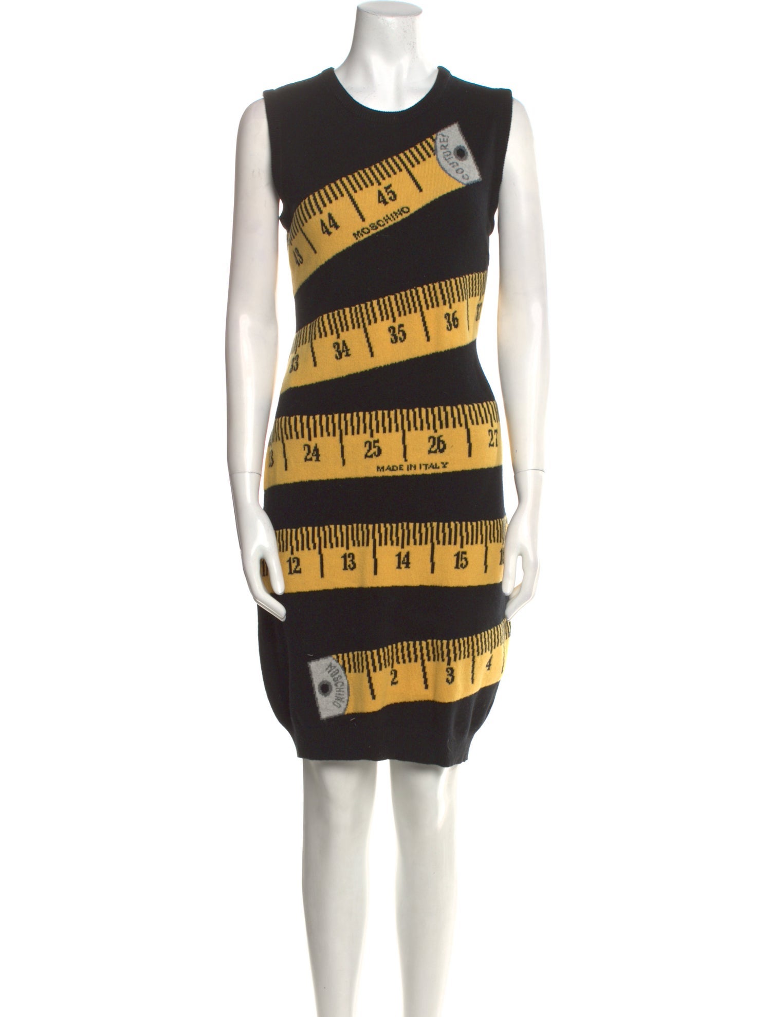 Moschino Couture Virgin Wool Knee-Length Dress