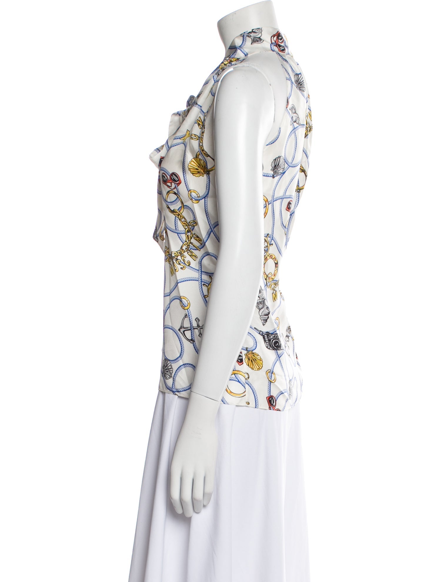 Moschino Couture Silk Printed Blouse