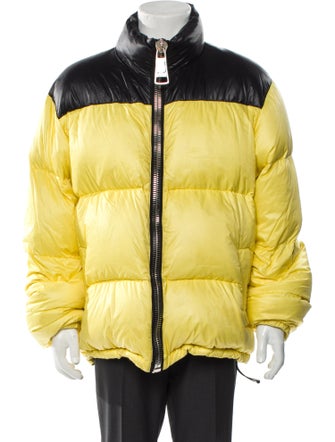 Moschino Couture Colorblock Pattern Puffer Coat