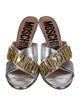 Moschino Couture Leather Printed Slides