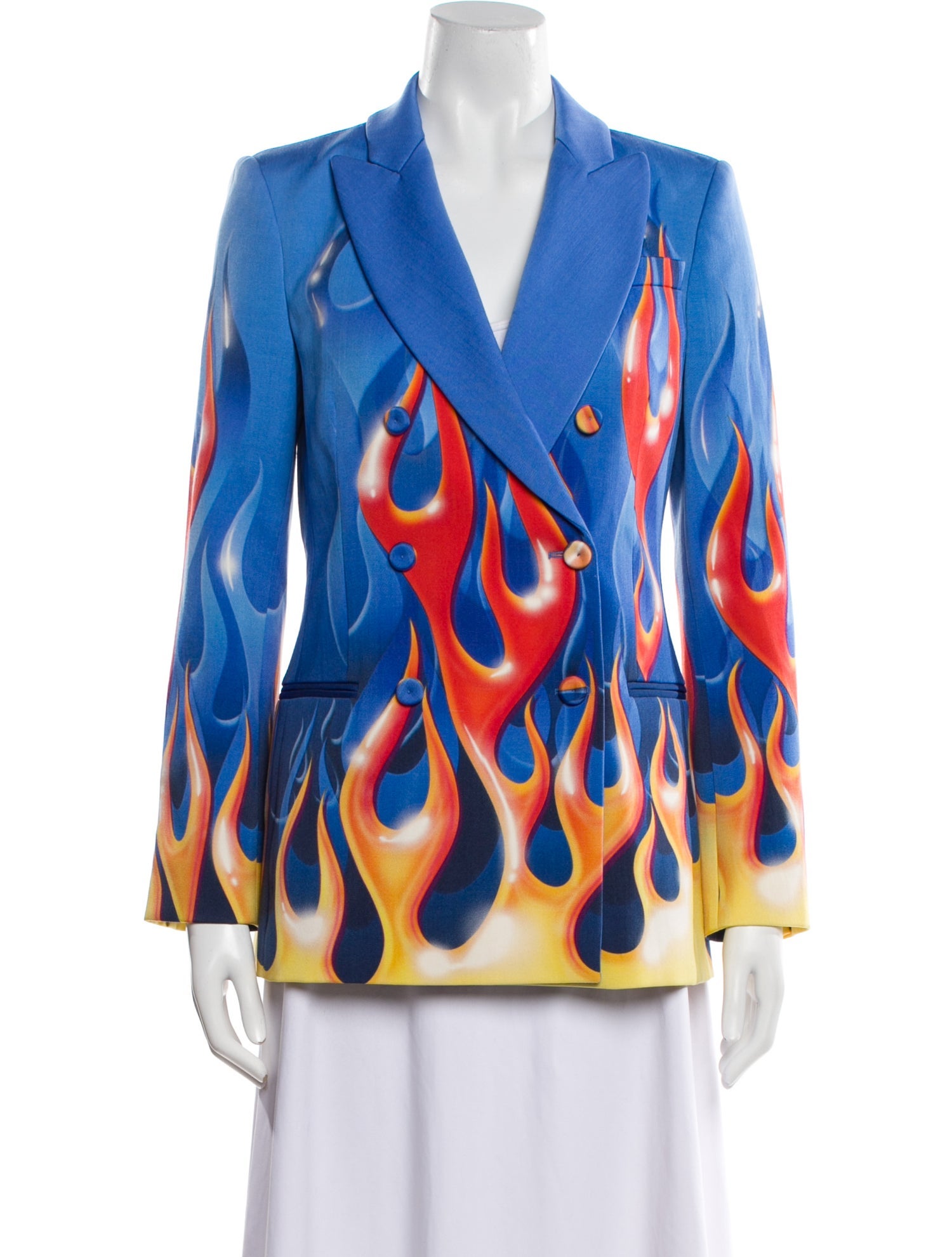 Moschino Couture Wool Printed Blazer