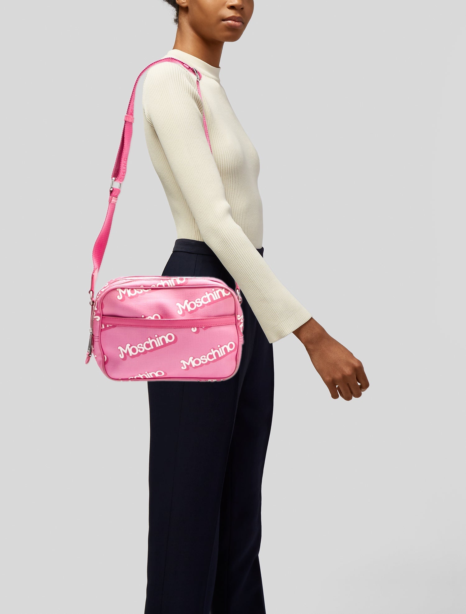 Moschino Couture Leather Messenger Bag