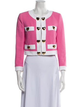 Moschino Couture Colorblock Pattern Evening Jacket