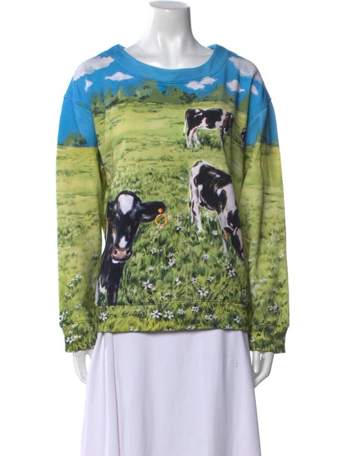 Moschino Couture Printed Bateau Neckline Sweatshirt