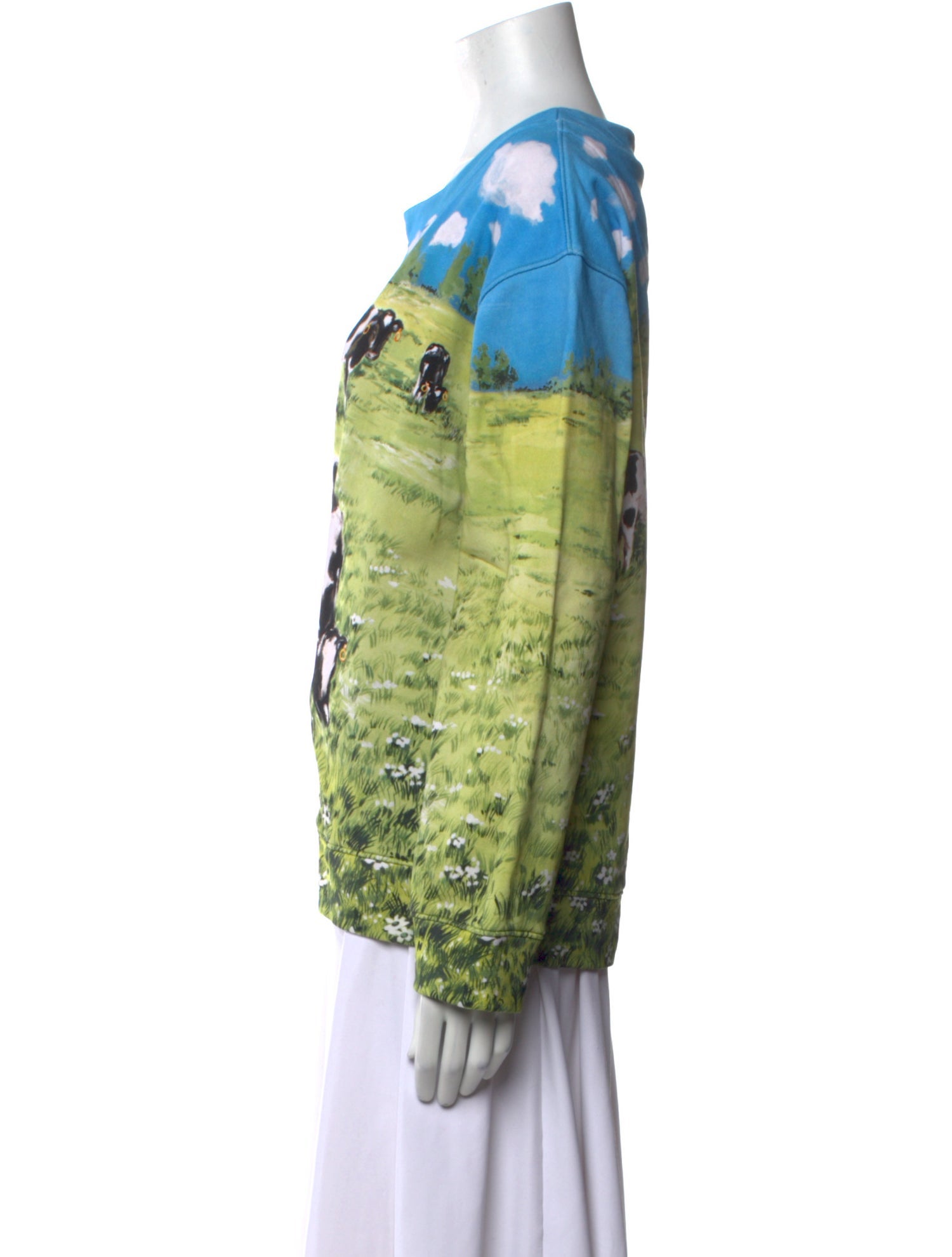 Moschino Couture Printed Bateau Neckline Sweatshirt