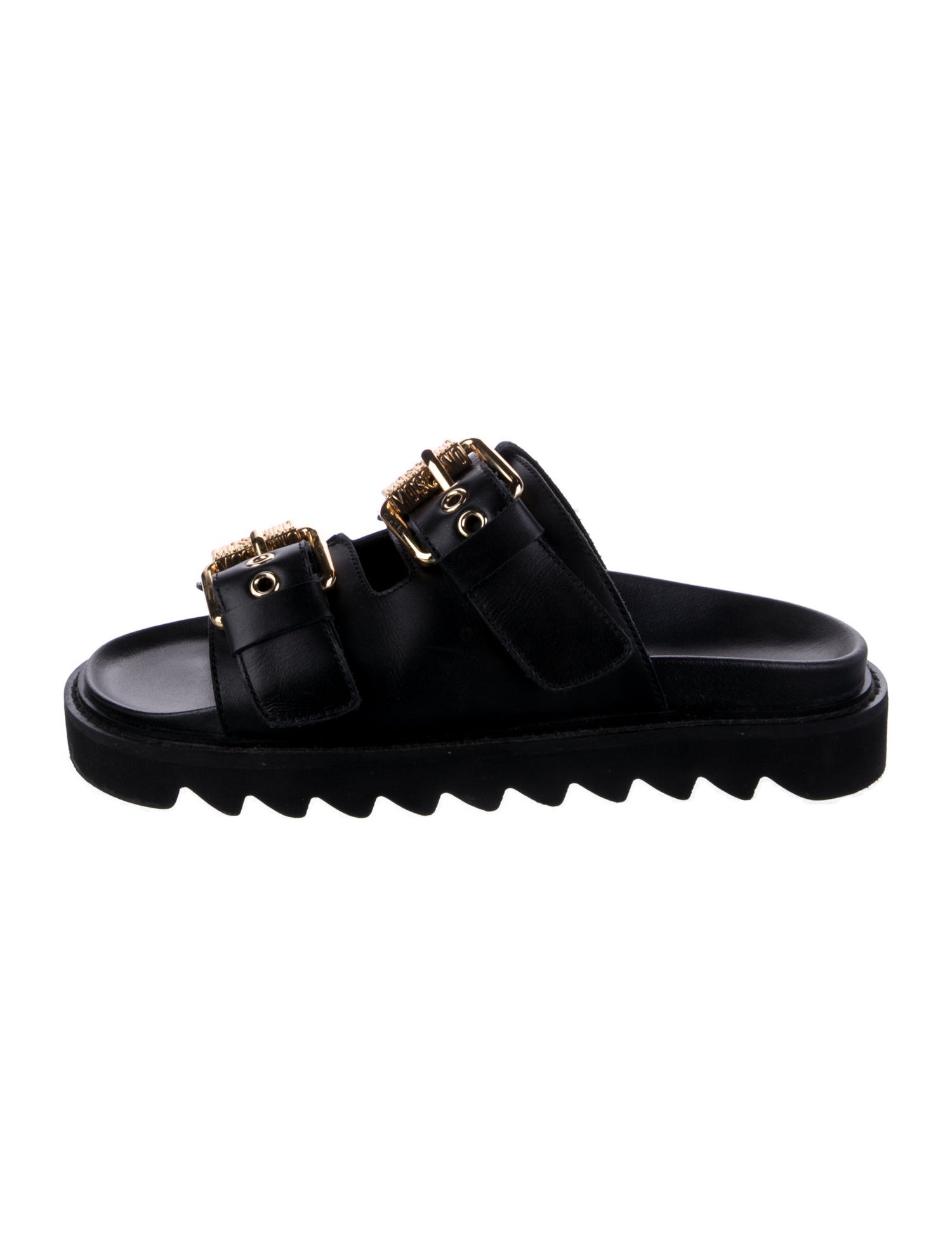 Moschino Couture Leather Slides