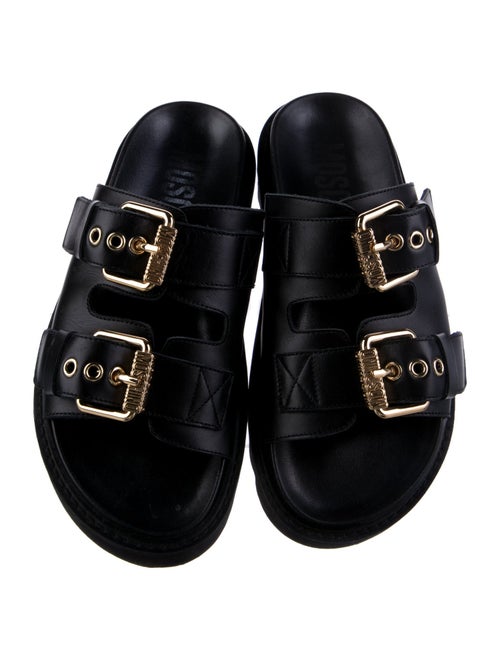 Moschino Couture Leather Slides