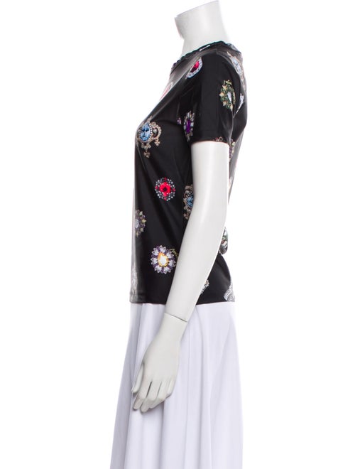 Moschino Couture Floral Print Crew Neck T-Shirt