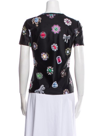 Moschino Couture Floral Print Crew Neck T-Shirt