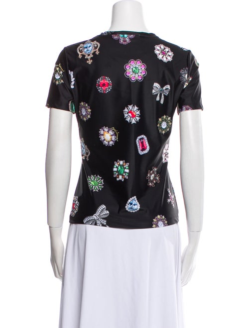 Moschino Couture Floral Print Crew Neck T-Shirt