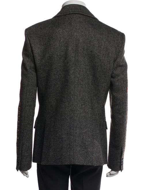 Moschino Couture Wool Tweed Pattern Peacoat