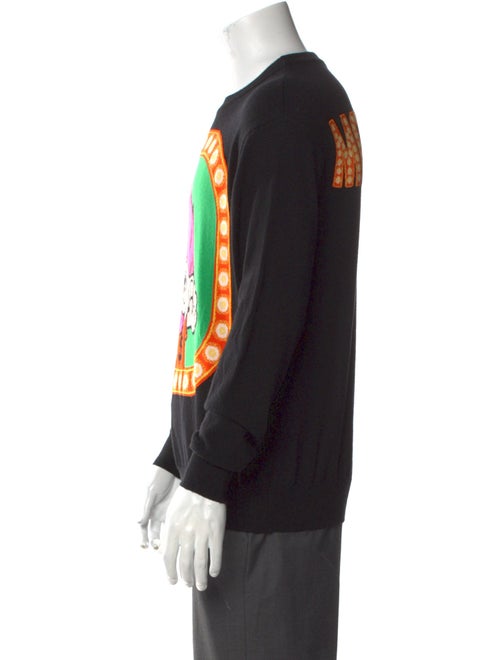 Moschino Couture Virgin Wool Graphic Print Pullover