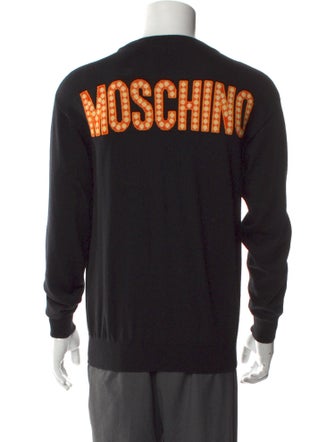 Moschino Couture Virgin Wool Graphic Print Pullover