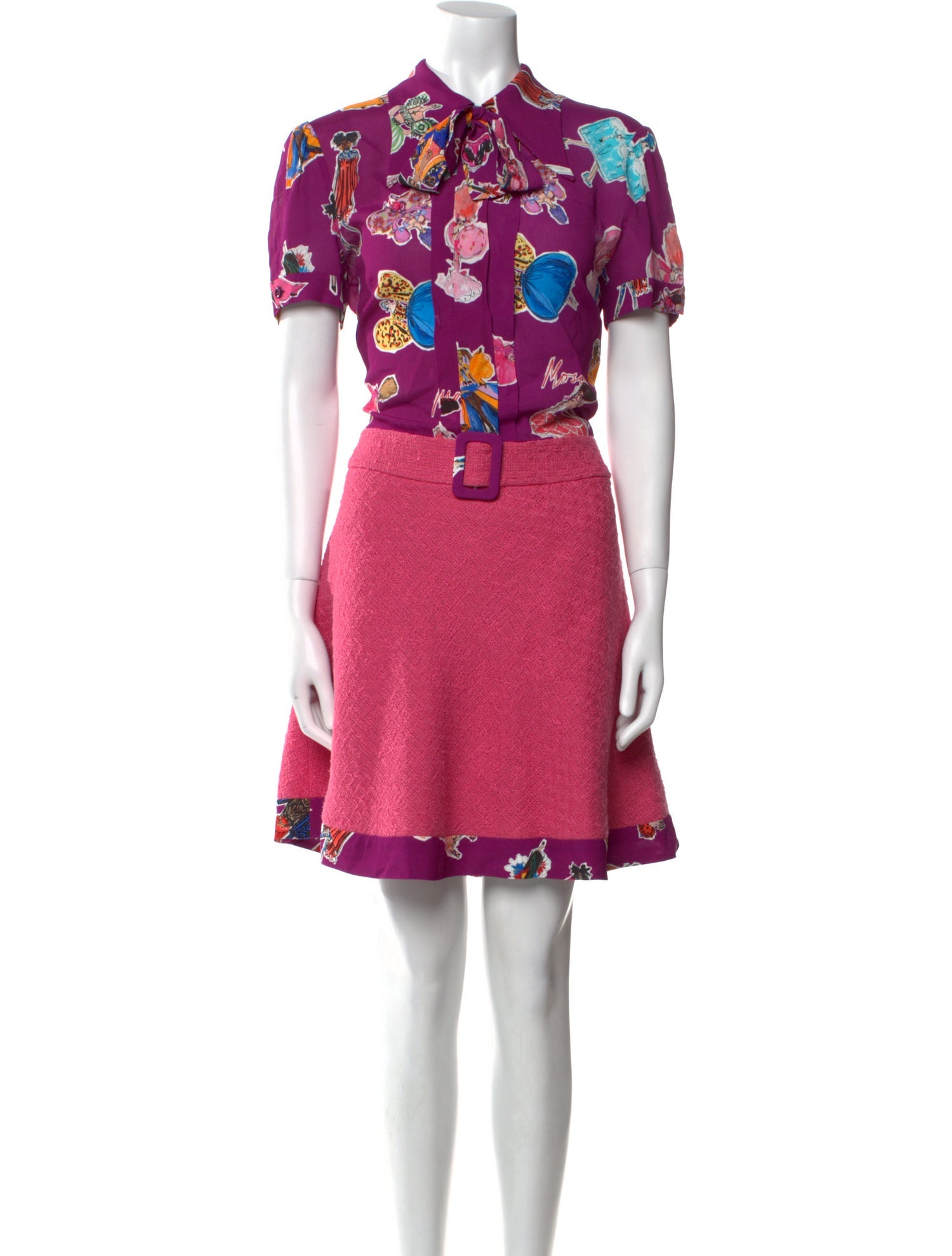 Moschino Couture Graphic Print Mini Dress w/ Tags