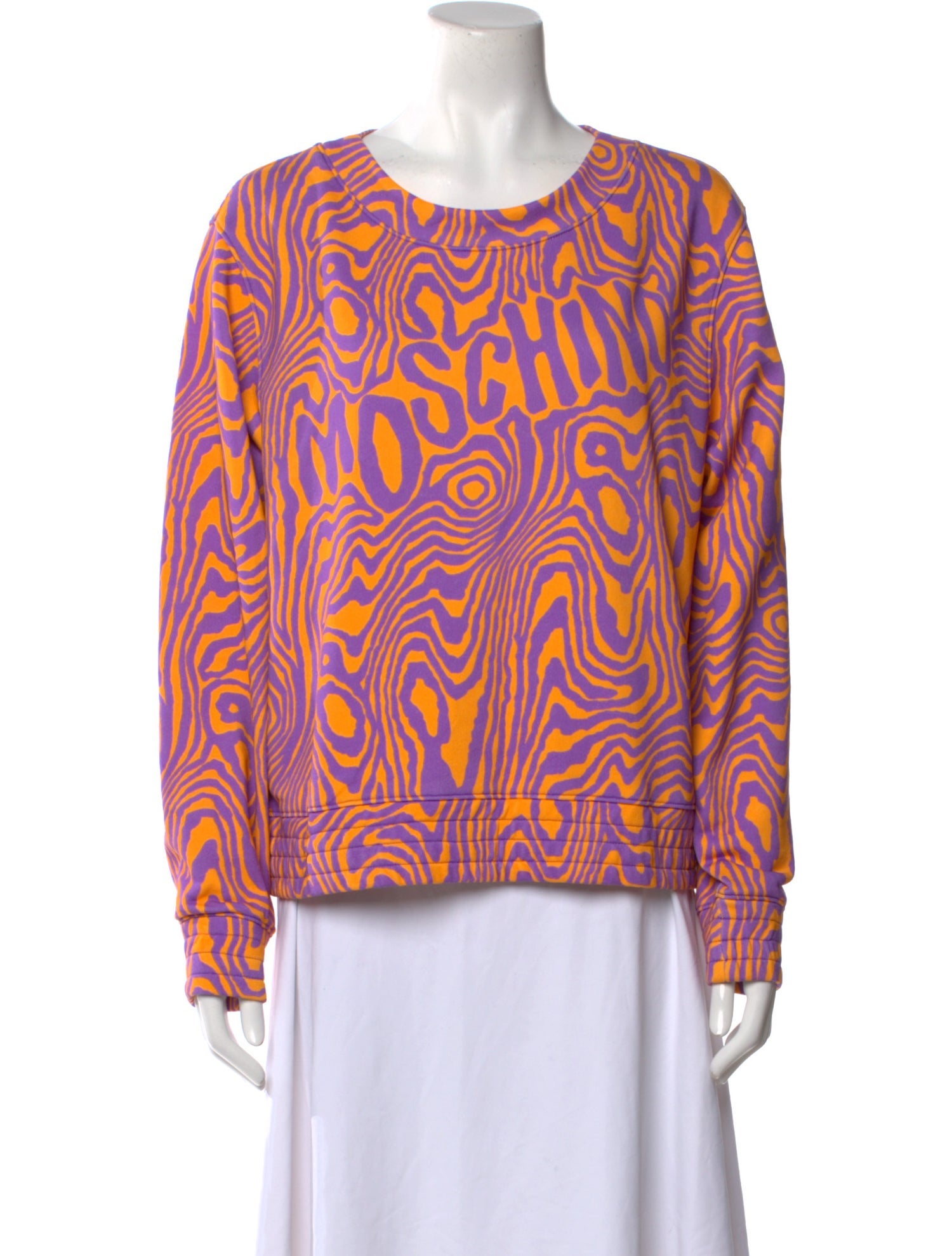 Moschino Couture Printed Crew Neck Blouse