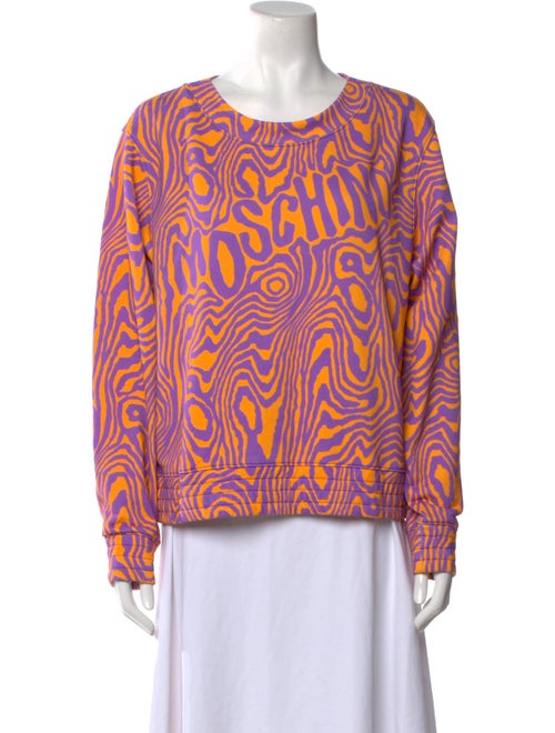 Moschino Couture Printed Crew Neck Blouse