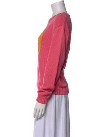 Moschino Couture Graphic Print Scoop Neck Sweater