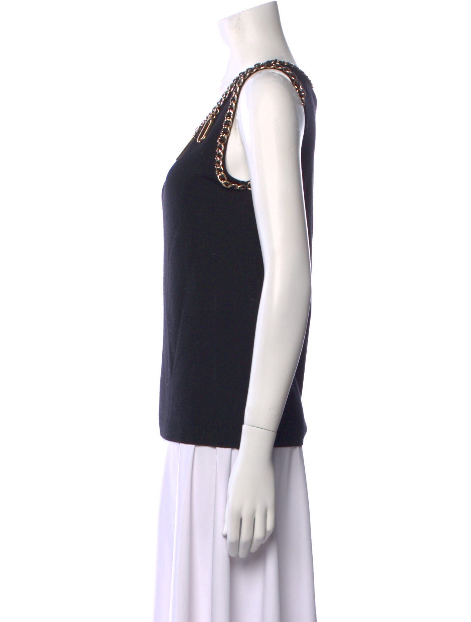 Moschino Couture Virgin Wool Scoop Neck Top