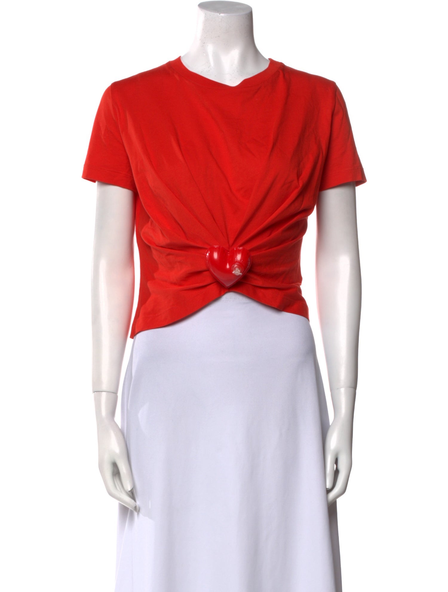 Moschino Couture Crew Neck Short Sleeve Crop Top