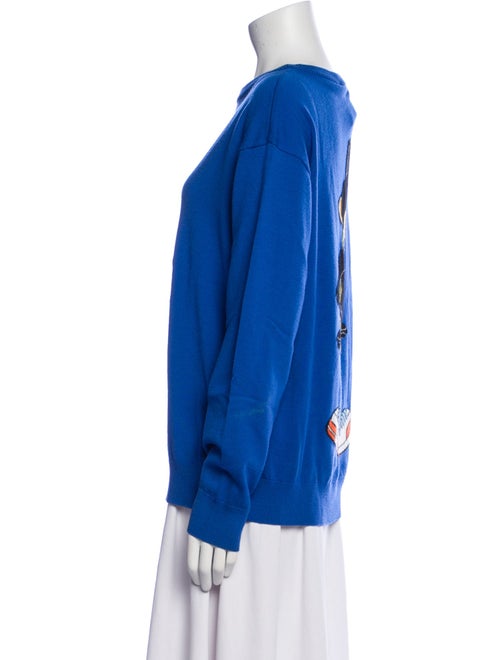 Moschino Couture Daffy Duck Intarsia Wool Sweater Virgin Wool Sweater