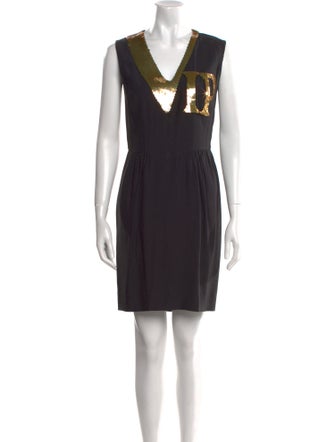 Moschino Couture V-Neck Mini Dress