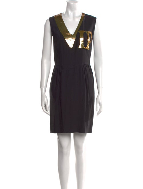 Moschino Couture V-Neck Mini Dress