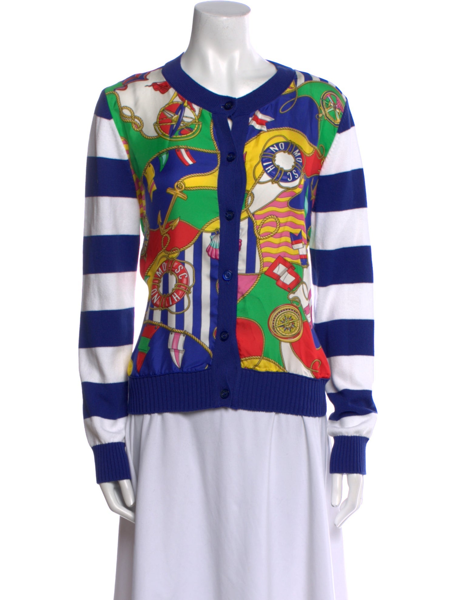 Moschino Couture Printed Crew Neck Sweater