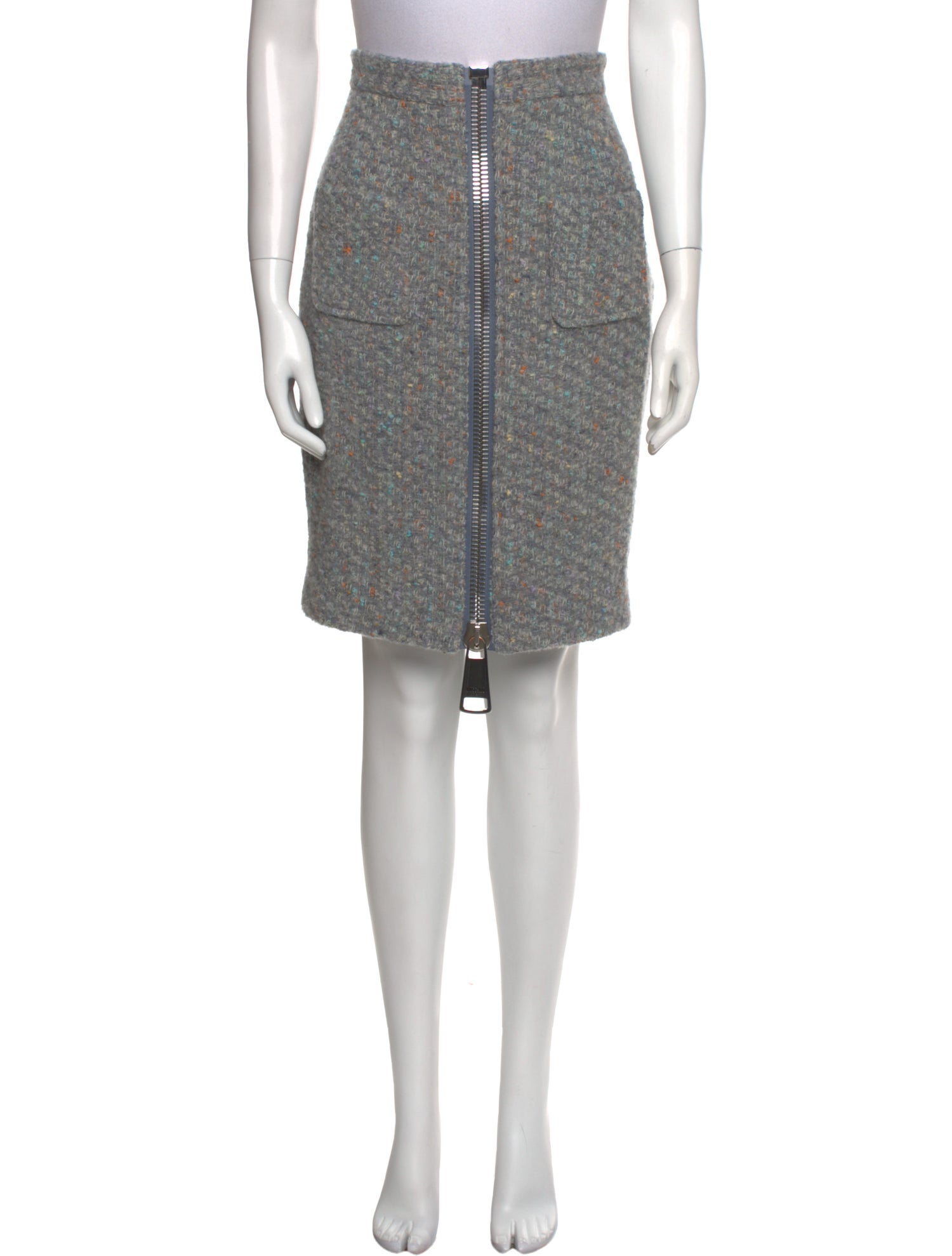 Moschino Couture Virgin Wool Knee-Length Skirt