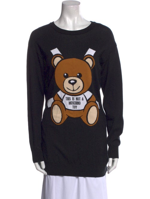 Moschino Couture Graphic Print Scoop Neck Sweater