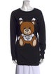 Moschino Couture Graphic Print Scoop Neck Sweater