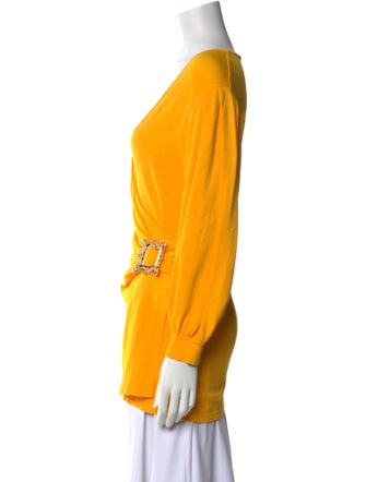 Moschino Couture V-Neck Long Sleeve Top