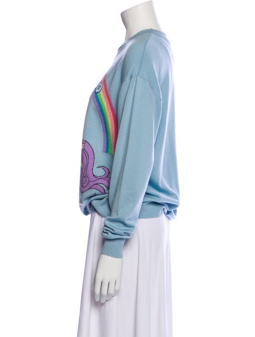 Moschino Couture Virgin Wool Graphic Print Sweater