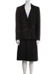 Moschino Couture Wool Whipstitch Trim Skirt Suit