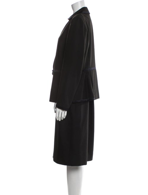 Moschino Couture Wool Whipstitch Trim Skirt Suit