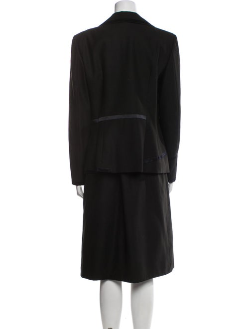 Moschino Couture Wool Whipstitch Trim Skirt Suit