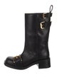 Moschino Couture Leather Moto Boots
