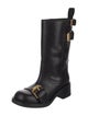 Moschino Couture Leather Moto Boots