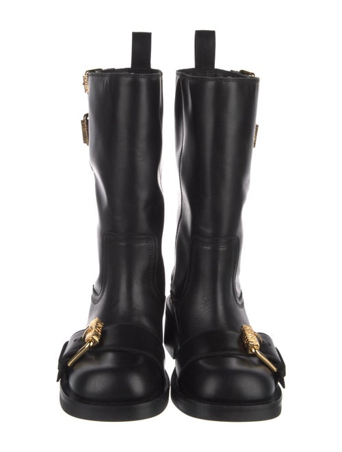 Moschino Couture Leather Moto Boots
