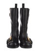 Moschino Couture Leather Moto Boots